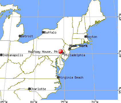 Halfway House, Pennsylvania map