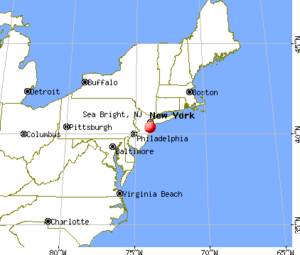 Sea Bright, New Jersey map