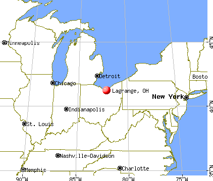 Lagrange, Ohio map