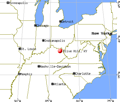 Olive Hill, Kentucky map