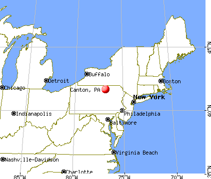 Canton, Pennsylvania map