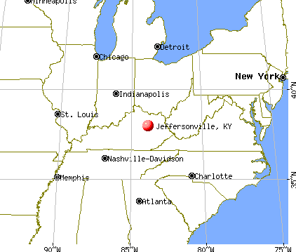 Jeffersonville, Kentucky map