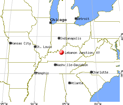 Lebanon Junction, Kentucky map