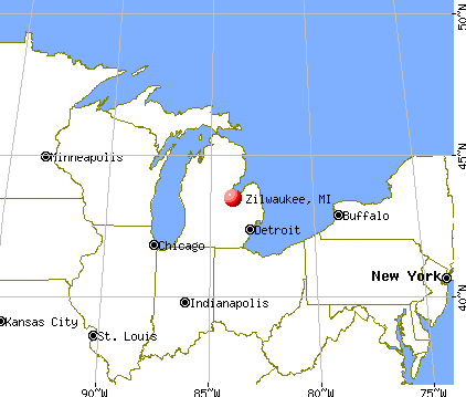 Zilwaukee, Michigan map
