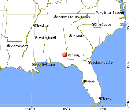 Kinsey, Alabama map