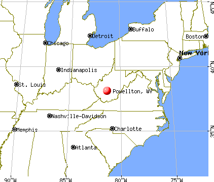 Powellton, West Virginia map