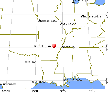 Kensett, Arkansas map