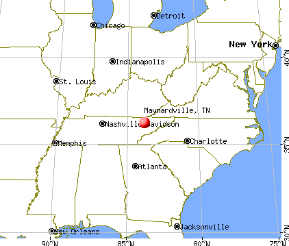 Maynardville, Tennessee map
