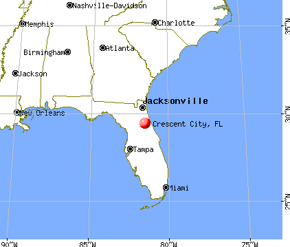 Crescent City, Florida map