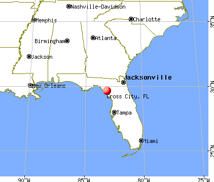Cross City, Florida map