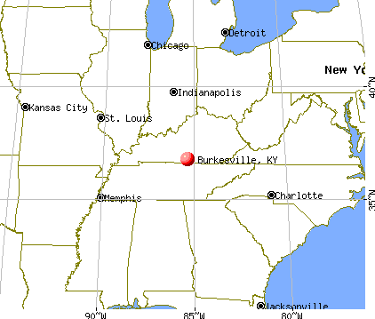 Burkesville, Kentucky map
