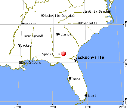 Sparks, Georgia map