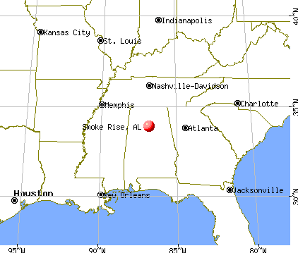 Smoke Rise, Alabama map