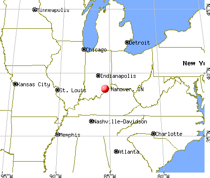 Hanover, Indiana map