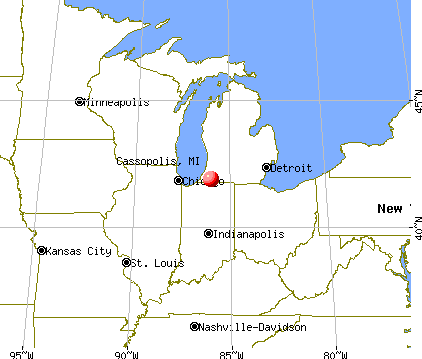 Cassopolis, Michigan map