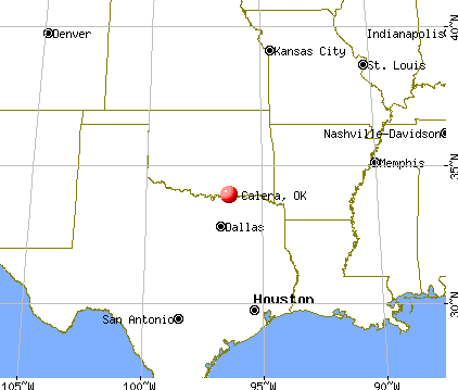 Calera, Oklahoma map