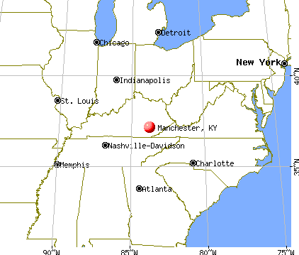 Manchester, Kentucky map