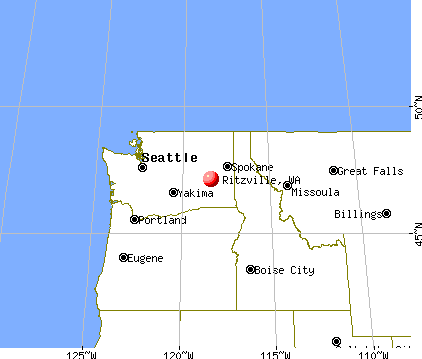 Ritzville, Washington map