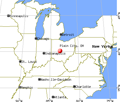 Plain City, Ohio map