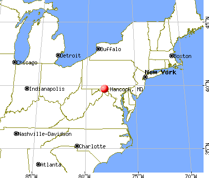 Hancock, Maryland map