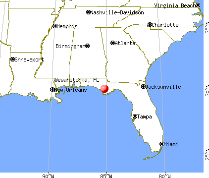 Wewahitchka, Florida map