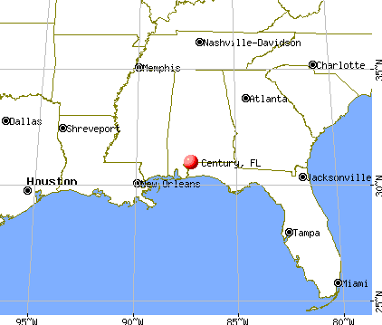 Century, Florida map