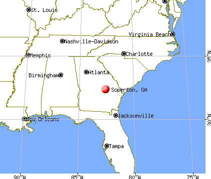 Soperton, Georgia map