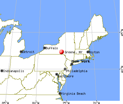 Greene, New York map