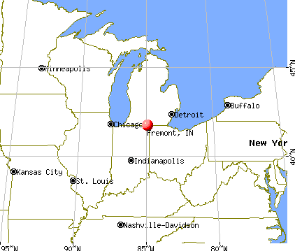 Fremont, Indiana map