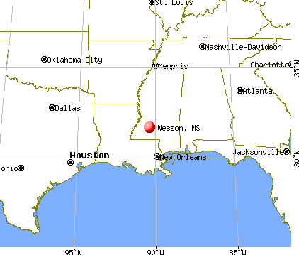 Wesson, Mississippi map