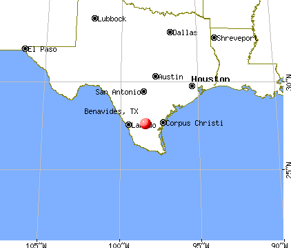 Benavides, Texas map