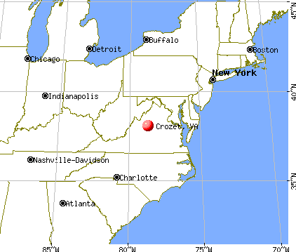 Crozet, Virginia map