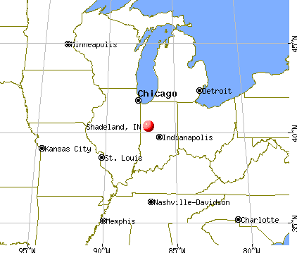 Shadeland, Indiana map