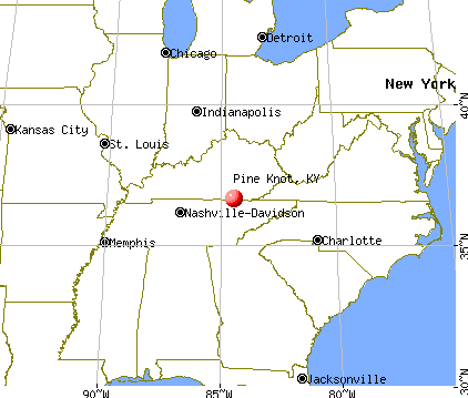 Pine Knot, Kentucky map