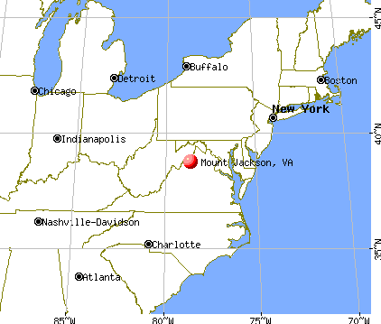 Mount Jackson, Virginia map