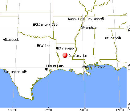 Colfax, Louisiana map