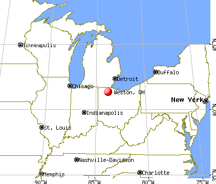 Weston, Ohio map