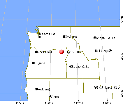 Elgin, Oregon map