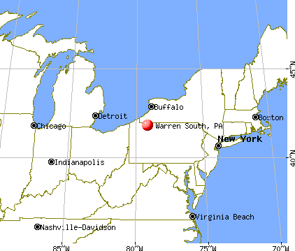 Warren South, Pennsylvania map