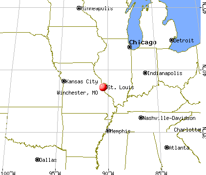 Winchester, Missouri map