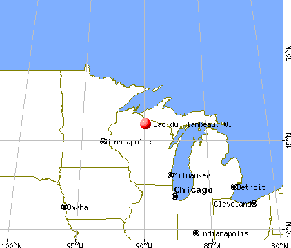 Lac du Flambeau, Wisconsin map