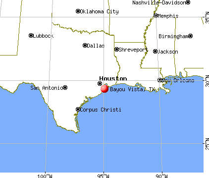 Bayou Vista, Texas map