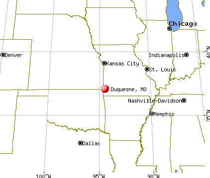 Duquesne, Missouri map