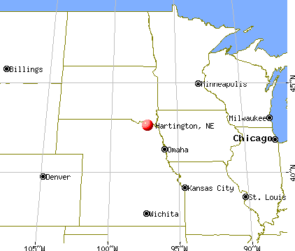 Hartington, Nebraska map