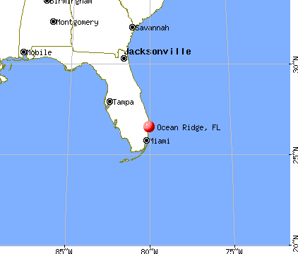 Ocean Ridge, Florida map