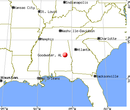 Goodwater, Alabama map