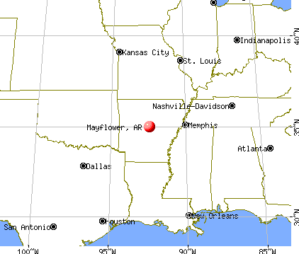 Mayflower, Arkansas map