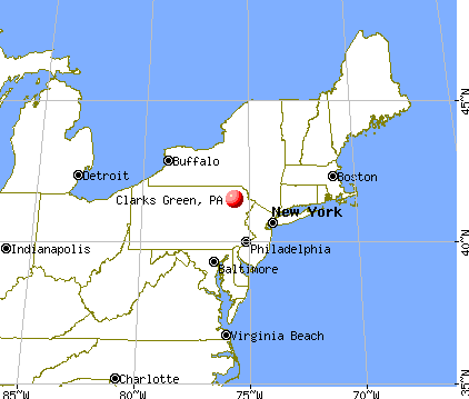 Clarks Green, Pennsylvania map