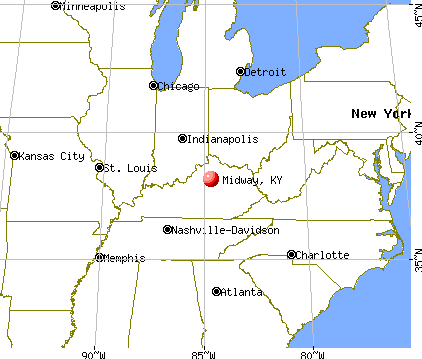 Midway, Kentucky map