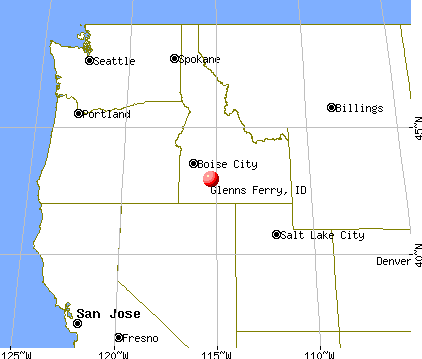 Glenns Ferry, Idaho map